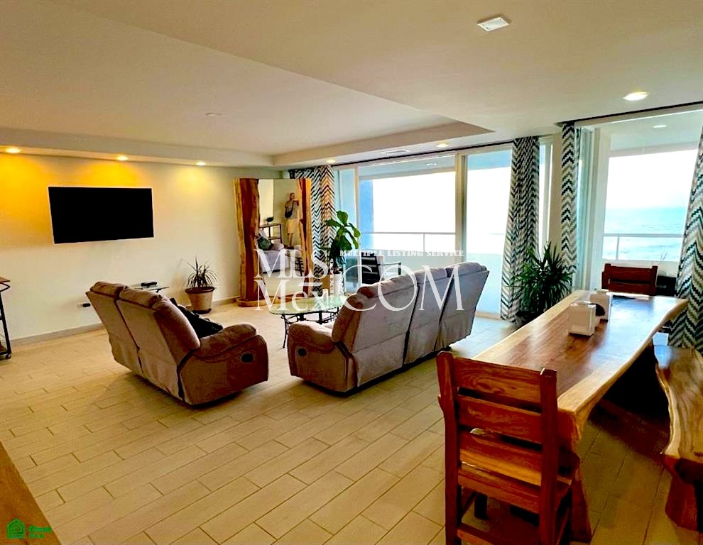 Oceanfront 3BR Condo for Rent in Calafia, Rosarito – Furnished, Gated, & Beachfront
